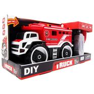 DIY Electric Fire Truck for kids with Flashing Lights and Siren Sounds and Electric Drill - 862A-2