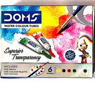 DOMS Water Color Tube 6 Shades with Brush And Palette