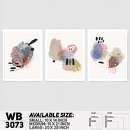 Ddecorator Modern Abstract Artwork Wall Decor - Set Of 3 WB3073