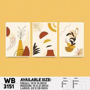 Ddecorator Modern Abstract Artwork Wall Decor - Set Of 3 WB3152