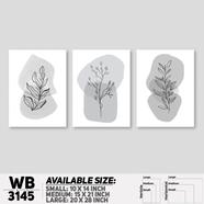 Ddecorator Modern Abstract Artwork Wall Decor - Set Of 3 WB3146