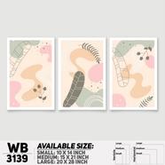 Ddecorator Modern Abstract Artwork Wall Decor - (Set Of 3 )WB3139