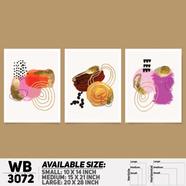 Ddecorator Modern Abstract Artwork Wall Decor - Set Of 3 WB3072