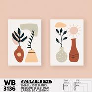 Ddecorator Modern Flower Artwork Wall Decor - ( Set Of 2) WB3136