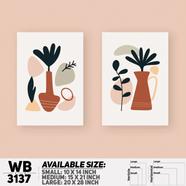 Ddecorator Modern Flower Artwork Wall Decor - (Set Of 2) WB3137