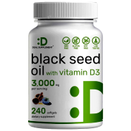 Deal Supplement Black Seed Oil 3000mg With Vitamin D3 2000IU - 240 Softgels -522995758