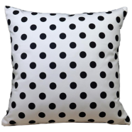 Decorative Cushion Cover Black And White 14x14 Inch - 78435