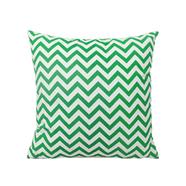 Decorative Cushion Cover Green And White 18x18 Inch - 78198