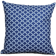 Decorative Cushion Cover, Navy Blue 14x14 Inch - 77652