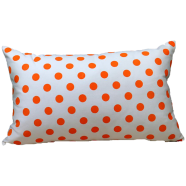 Decorative Cushion Cover, Orange And White 20x12 Inch - 78424