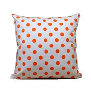 Decorative Cushion Cover, Orange And White 14x14 Inch - 78420