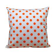 Decorative Cushion Cover, Orange And White 16x16 Inch - 78421