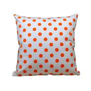 Decorative Cushion Cover, Orange And White 18x18 Inch - 78422