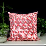 Decorative Cushion Cover, Red And White 18x18 Inch - 78351