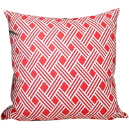 Decorative Cushion Cover, Red And White 18x18 Inch - 78351