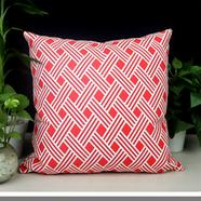 Decorative Cushion Cover, Red And White 14x14 Inch - 78349