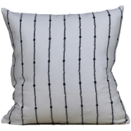 Decorative Cushion Cover, White 22x22 Inch 78339 - SKU: 78337-1-1