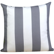 Decorative Cushion Cover, White And Grey 14x14 Inch - 78308