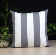 Decorative Cushion Cover, White And Grey 18x18 Inch - 78310
