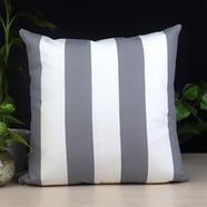 Decorative Cushion Cover, White And Grey 16x16 Inch - 78309