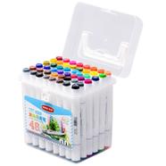 Deli Art Markers Set Dual Heads Broad Fine Point Based Marker Pens with PP Storage Box for Children Students Adults Professionals Beginners Artists Designers Drawing Coloring Sketching Art Creat 48 Colors image