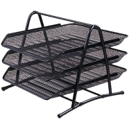 Deli Black File Basket 3 Desk - E9181 icon