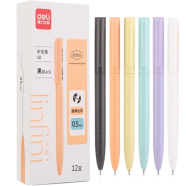 Deli S8 Quick-drying Rotary Writing Gel Pen 0.5mm Black – 1 Pcs