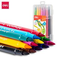 Deli Soft Drawing Felt Pen 1.0-8.0mm Bright 12Pc - EC10304 