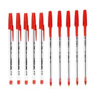 Deli Think Ball Point Pen 10 Pcs Red Ink - EQ4-RD
