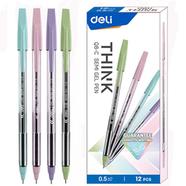 Deli Think Q8-C Semi 0.5mm Gel Pen 12pcs - Blue Ink