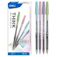 Deli Think Semi Gel Pen Black Ink 12 Pcs - WQ8-C icon