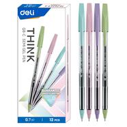Deli Think Q8-C Semi 0.7mm Gel Pen 12pcs - Black Ink