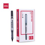 Deli Think 0.5mm Roller Ball Pen Black Ink - (10Pcs) EQ20020