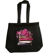 Denim Fabric Tote Bag With Zipper