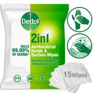 Dettol Antibacterial Wet Wipes 2 In 1 - 3042247