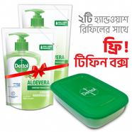 Dettol Handwash 170ml Refill Aloe Vera X 2 Free Tiffin Box - 3272473
