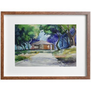 Dhanmondi Lake Watercolor - (27x20)inches