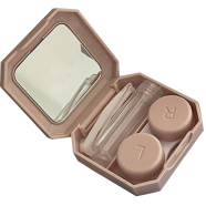 DiamondLens – Stylish Pink Contact Lens Box Holder Travel Kit with Tweezers and Solution Bottle