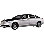 Die Cast 1:24 - Jiaye Model Mercedes-Benz Maybach S650 Black White Car Die 7950