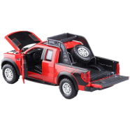 Diecast 1:32 Toy Vehicles Ford F-150 Svt Raptor Metal Car Model With Sound andLight Alloy Vehicles Perfect Gift-Red