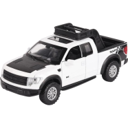 Diecast 1:32 Toy Vehicles Ford F-150 Svt Raptor Metal Car Model With Sound andLight Alloy Vehicles Perfect Gift -White
