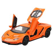Diecast Lamborghini Lumineuse 1:32 Car Model Kids Children Toy Car Alloy Car Black Metal Car with light and sound- Orange 