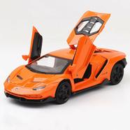 Diecast Lamborghini Lumineuse 1:32 Car Model Kids Children Toy Car Alloy Car Black Metal Car with light and sound- Orange 