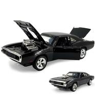 Diecast Mini Auto 1:32 Dodge Charger The Fast And The Furious Alloy Car Models Kids Toys For Children Classic Metal Cars Black