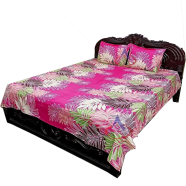 Digital Home Tex 8.5/7.5 Feet Double Size Bedsheet With Two Pillow Covers