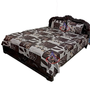 Digital Home Tex Cotton 8.5/7.5 Feet Double Size Bedsheet with Two Pillow Covers icon