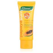 Disaar Papaya Sun UVA Protection Sunscreen SPf45-60ml