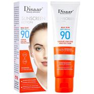 Disaar Sunscreen SPF 90 Long Lasting UV Protector Glowing Anti-aging Repair Skin Protective - 50ml