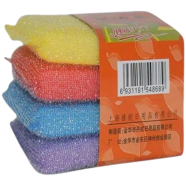 Dish Wash Scrubber - 4Pcs - Assorted Colors icon