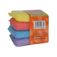 Dish Wash Scrubber - 4 Piece - Assorted Colors